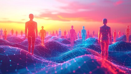 3D Customer Growth and Market Reach Business Expansion Concept