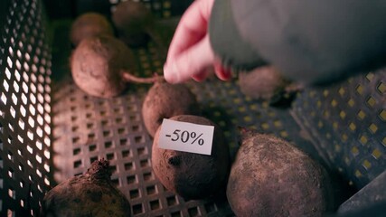 50 percent discount on leftover red beets