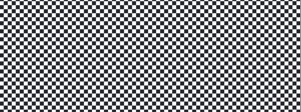 Black and white checkered pattern with bold racing flag squares. Classic checker design perfect for sports backgrounds, finish line graphics, and retro diner decor projects.