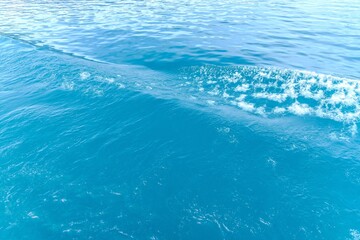 Obraz premium Queenstown Walter Peak Farm Lake Wakatipu Turquoise Ocean Wave Surface Gentle Foam