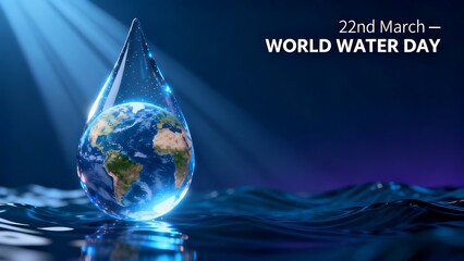 World Water Day Banner Design Ecology and Sustainability Theme