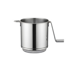 Sleek Stainless Steel Cooking Pot with Handle and Strainer Insert