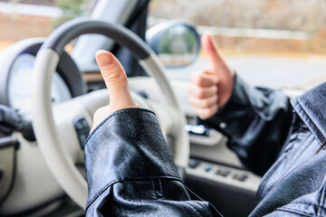 20代 女性 車 運転 顔なし イメージ