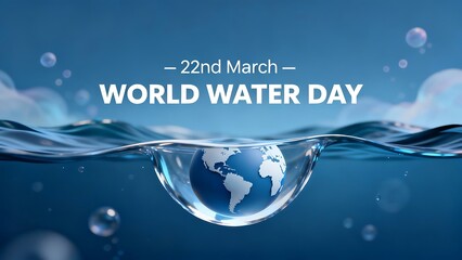 World Water Day Abstract Background Clean Water Awareness