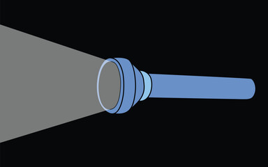  Vector Illustration of LED Flashlight Icon on Transparent Background
