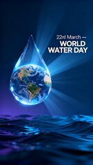 World Water Day Graphic Design Environmental Protection Theme