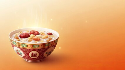 Laba Festival Background With Traditional Bowl Ornament and Warm Seasonal Ambience