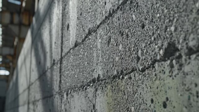 Closeup of a textured concrete wall