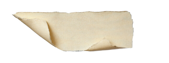 Textured Beige Fabric Swatch with Torn Edges