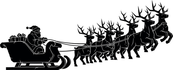 Santa's reindeer-drawn sleigh