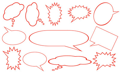 set of speech bubbles