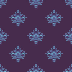 Colourful, Botanical, Damask, Vibrant, Jewel-Ton, Florals