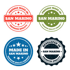 Obraz premium San Marino Premium Quality Product Label. Vintage Stamp Design