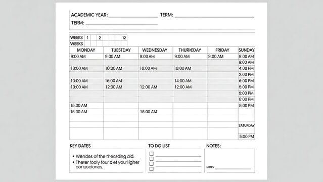 Blank business form for data entry.