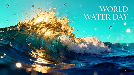 World Water Day Abstract Illustration Global Sustainability Concept