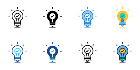 Inspiration icons set multiple style collection. 
