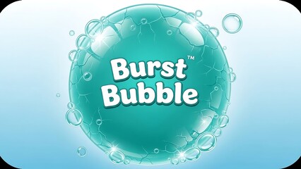 Burst Bubble Logo with Text Effect.