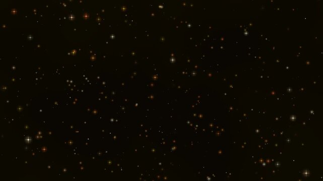 幻想的な雰囲気のパーティクル。黄色系の光が舞う。ProRes422