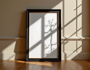 Sunlit Frame Reflecting Garden Scene