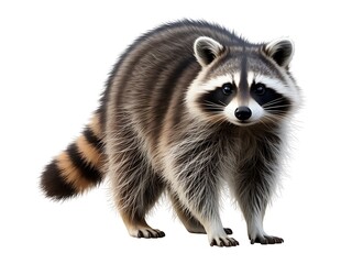 Obraz premium Raccoon Standing Alert Wildlife Animal