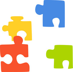 Fototapeta premium Children's Toy Puzzle Pieces
