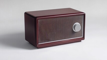 Obraz premium handset. A vintage communication device receiver isolated on a clean white background with soft shadows. product launch decks, UI/UX mockups, designed for product launches and innovation pitches.