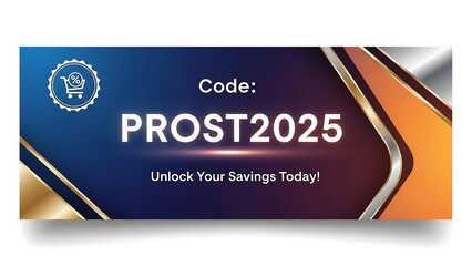 Discount code banner for savings.