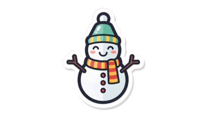 snowman with christmas tree