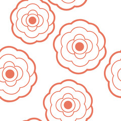 Seamless Floral Pattern With Delicate Blooms, Repeating Flower Design, Botanical Illustration For Textile Prints
