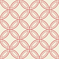 Seamless Geometric Pattern With Delicate Floral Elements, Repeating Design, Abstract Ornament For Textile And Surface Decoration