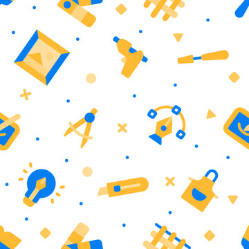 design and craft flat seamless pattern v4