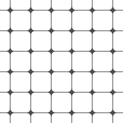 Rounded Grid Seamless Pattern with Soft Corner Square Cells. Modern Minimal Background For Notebooks Page, Wallpapers, Branding and Digital Interfaces. Abstract Geometric Style. Vector Illustration