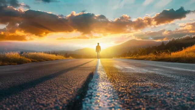 A person on two roads chooses the best chances for environmental protection