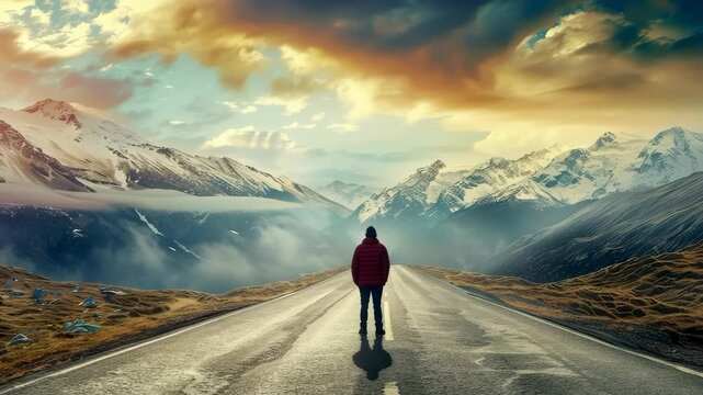 A person on two roads chooses the best chances for environmental protection