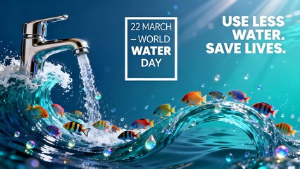 World Water Day Minimalist Line Art