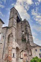 Fototapeta premium The parish church of Saint Martin, from the 12th century, was damaged during the religious wars.Souillac France