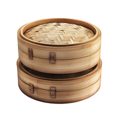 Authentic bamboo steamer baskets for traditional cooking and serving
