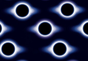 Cosmic Black Holes Repeating Pattern in Deep Space Abstract Background pattern