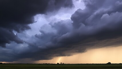 midgard. Dark purple storm clouds gathering before rainfall, dramatic sky formation, natural weather phenomenon. travel magazines, destination branding, designed for travel destination branding.