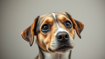 liberality. Closeup portrait of an adorable dog with soft lighting and copy space. wildlife magazines, conservation campaigns, designed for nature documentaries and education.