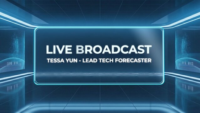 3D Glass Live Broadcast Lower Third