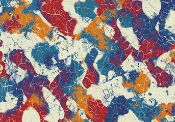 Vibrant Abstract Texture Background with Cracks and Paint Splatter pattern