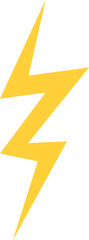 Obraz premium Yellow lightning bolt icon illustration
