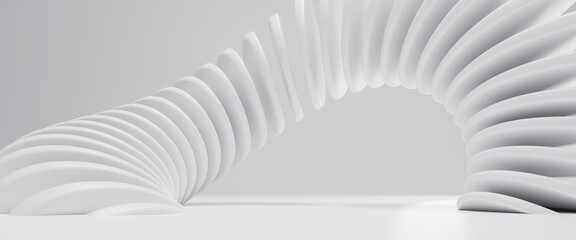 Abstract Futuristic empty floor and room Sci-Fi Corridor With light for showcase,room,interior,display products.Modern Future cement floor and wall background technology interior concept.3d render