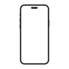 Mobile phone mockup. Isolated cellphone template. Vector stock illustration.