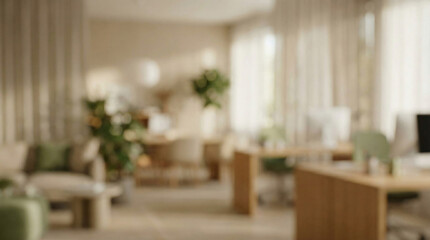 Beautiful inconspicuous office interior room.