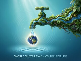 Blue Water Splash Graphic Water Day Background