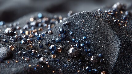 Volcanic beach black sand grain pattern images