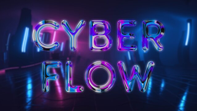 Futuristic Neon Liquid Title	