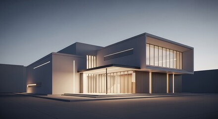 Stunning contemporary architecture showcasing illuminated design details